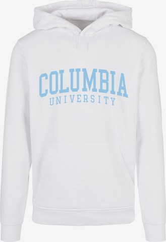 Merchcode Sweatshirt 'Columbia University' in Wit: voorkant