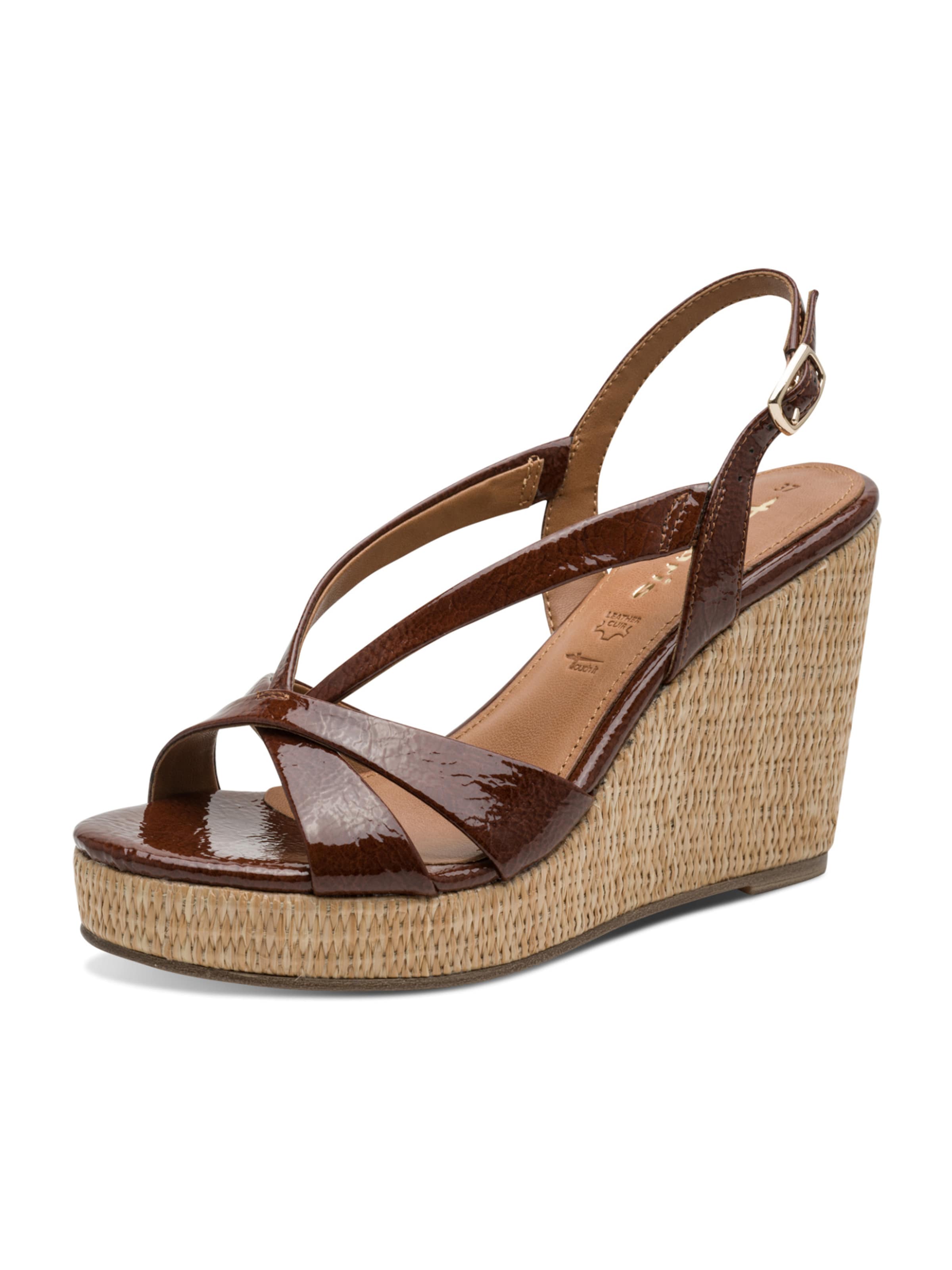 Sandales Tamaris en marron : devant