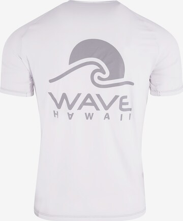 T-shirt fonctionnel ' Rash Guard ' Wave Hawaii en blanc