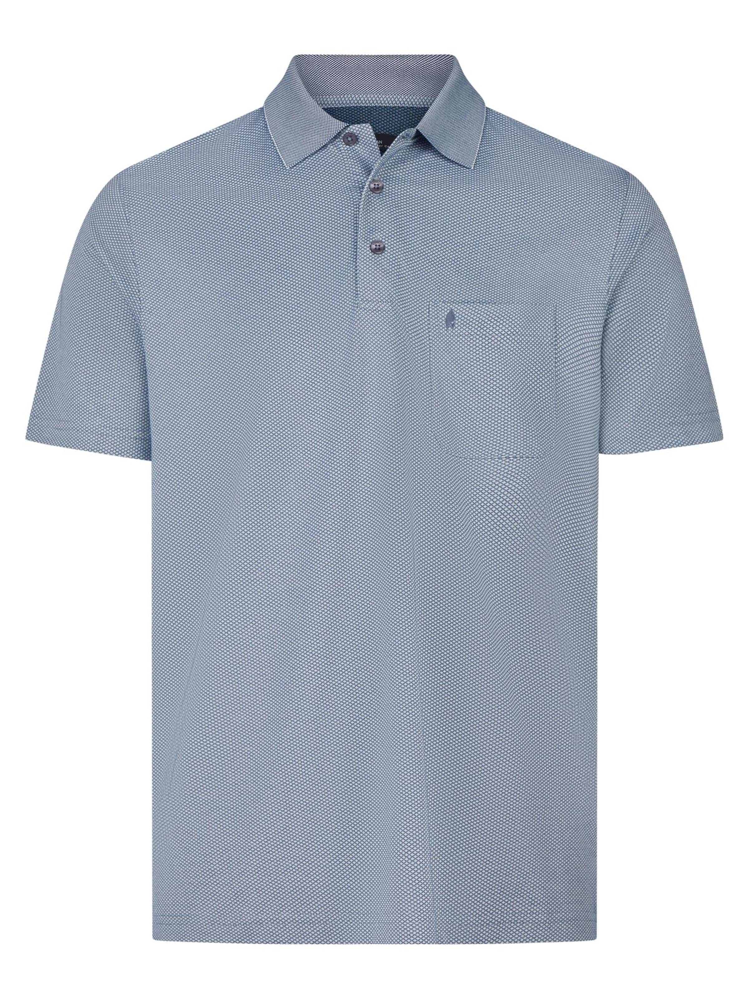 Ragman Shirt 'Basic' in Blau: Vorderseite
