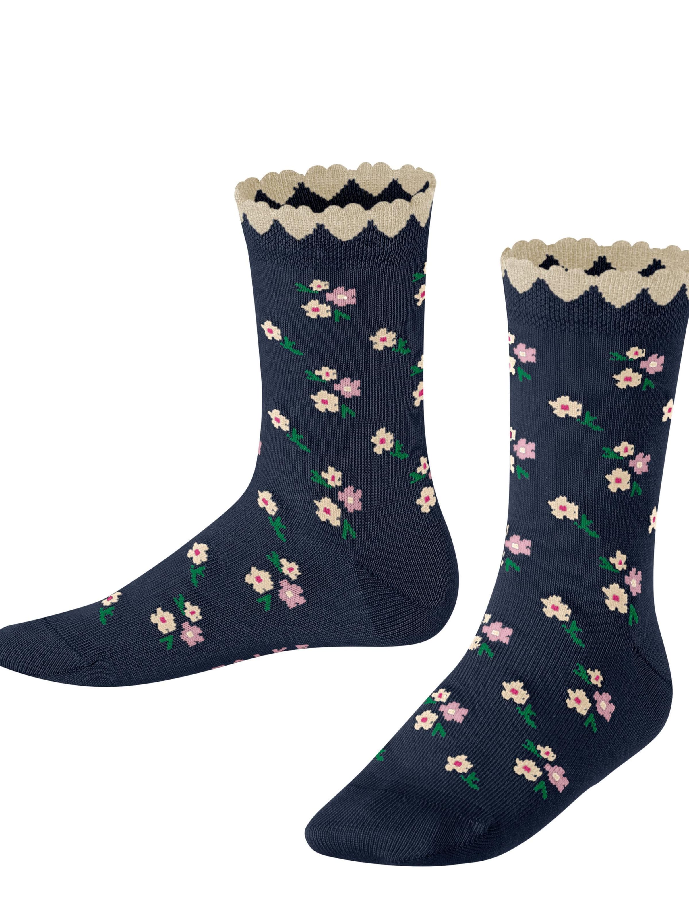 FALKE Socks 'Ditsy Flowers' in Blue: front