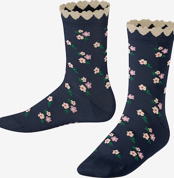 FALKE Socks 'Ditsy Flowers' in Blue: front