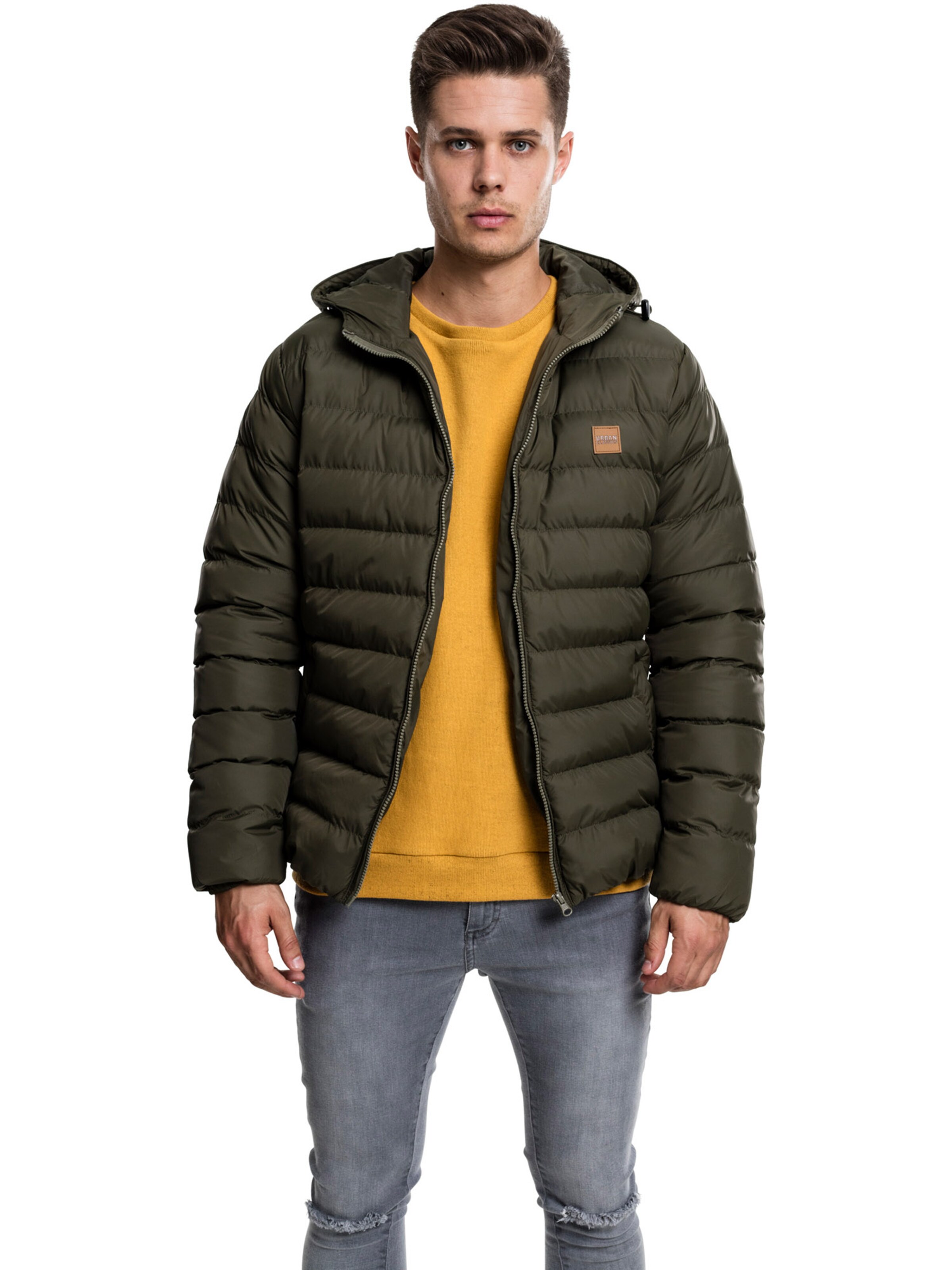 Urban Classics Steppjacke 'BASIC BUBBLE' in Grün: Vorderseite