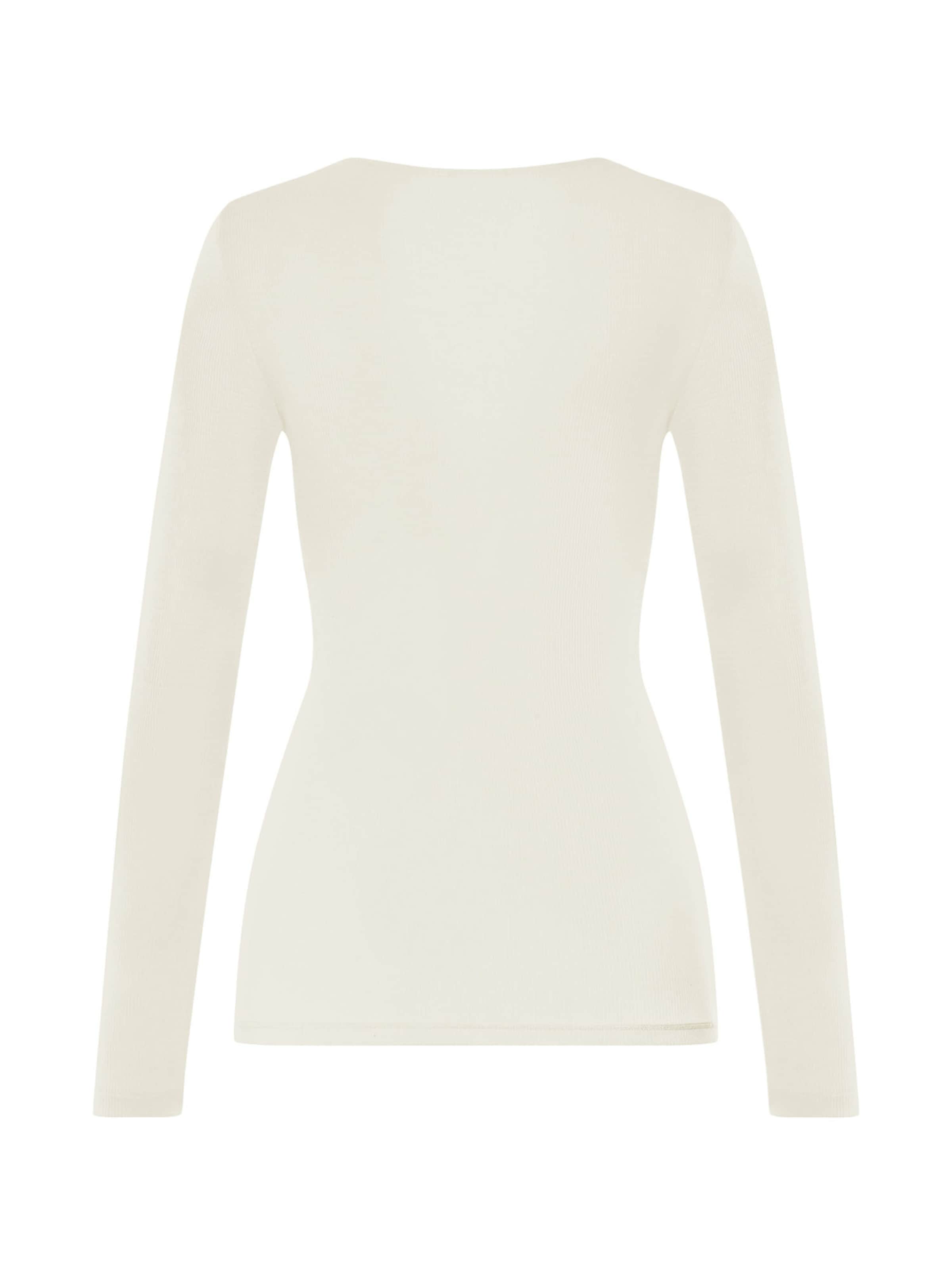 Hanro Shirt ' Woolen Lace ' in Wit