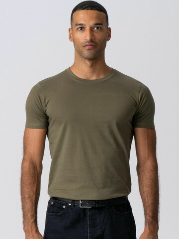 TEESHOPPEN Slim fit Koszula ' Muscle T ' w kolorze zielony: przód