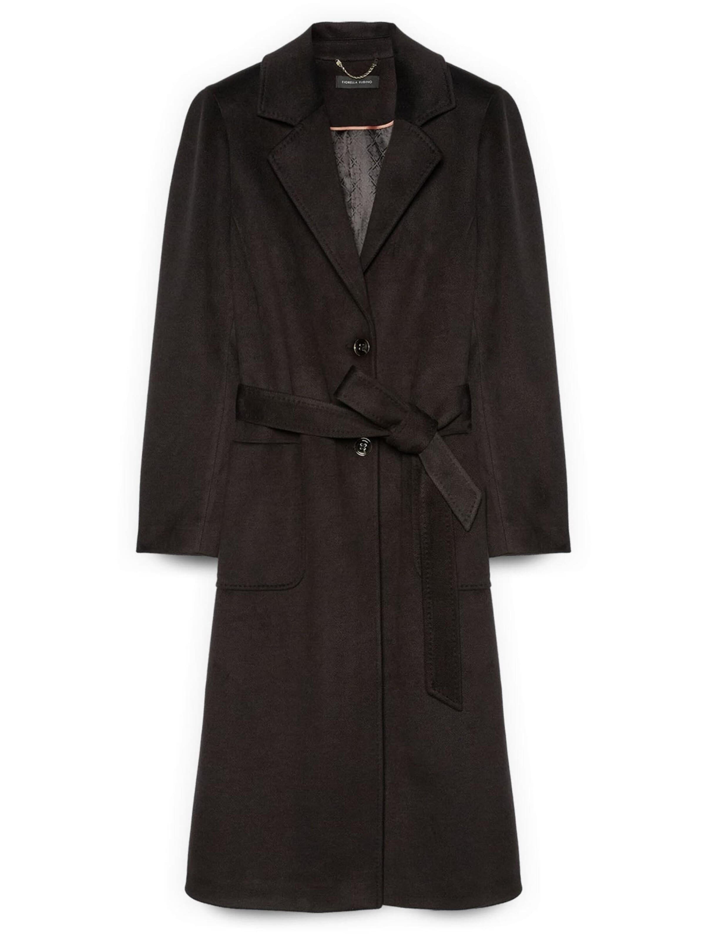 Fiorella Rubino - Abrigo de invierno en negro: frente