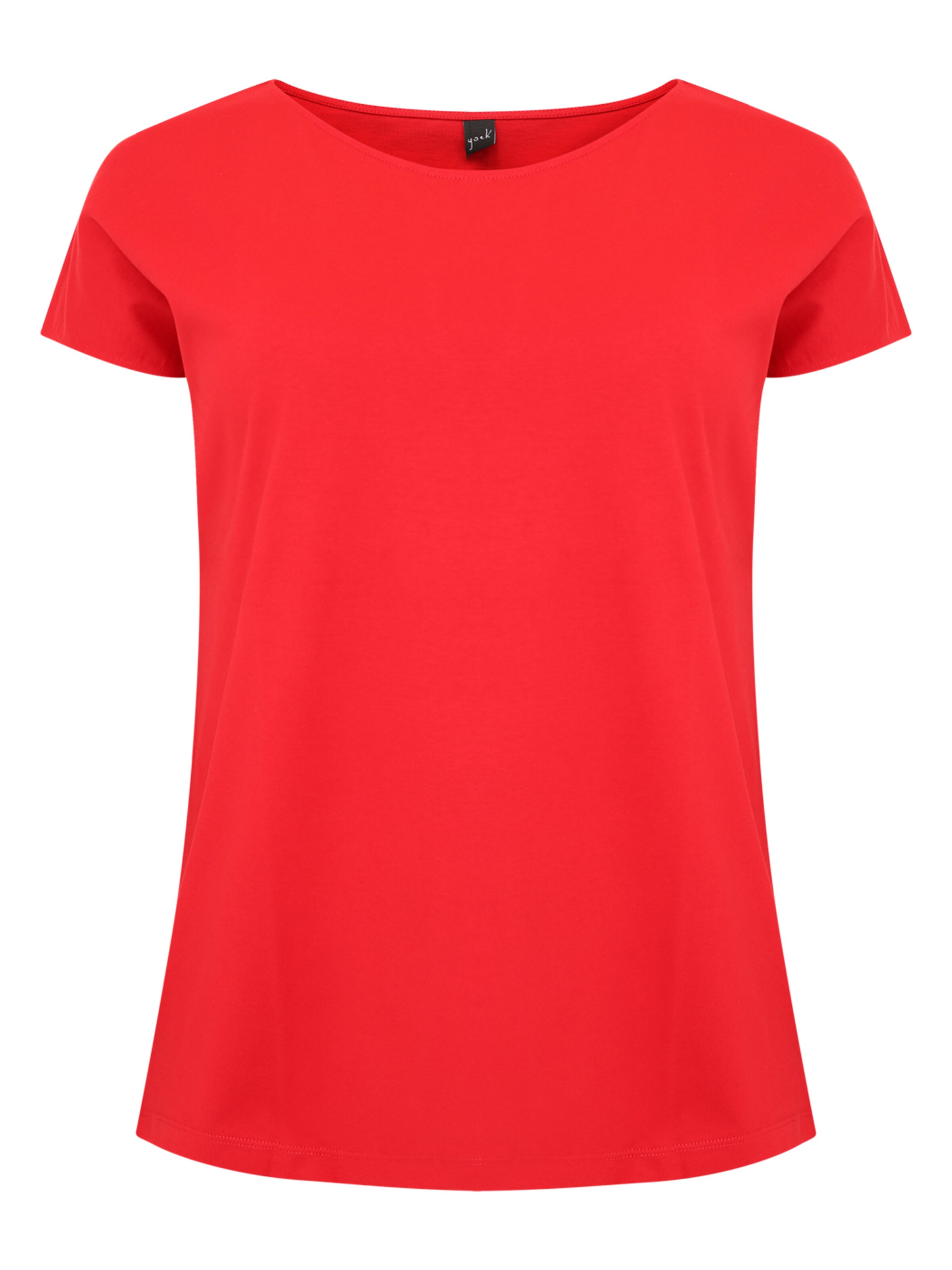 YOEK Shirt ' COTTON ' in Red: front