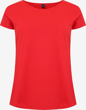Yoek Shirt ' COTTON ' in Red: front