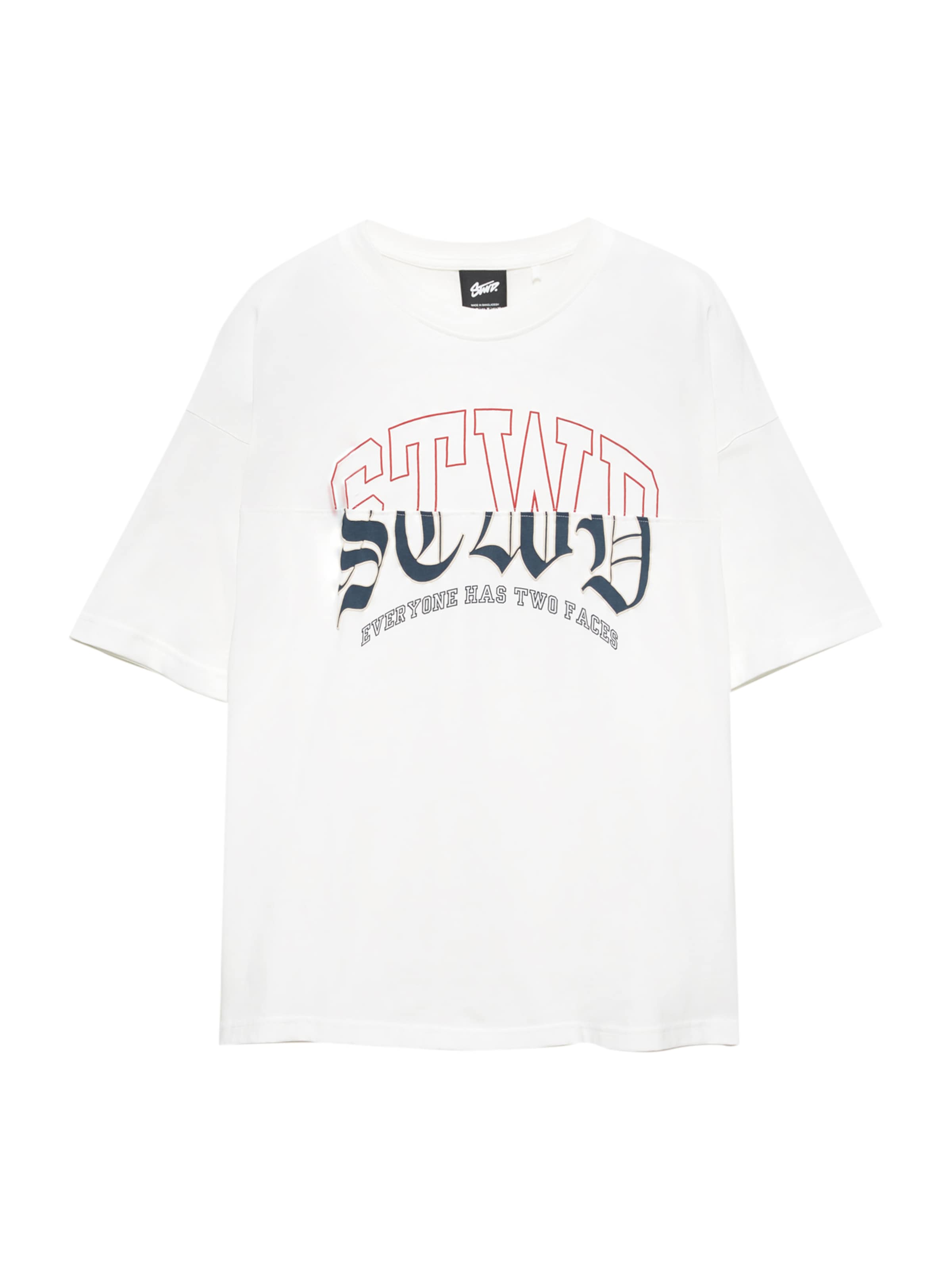 Pull&Bear Bluser & t-shirts i navy / lyseorange / hvid, Produktvisning