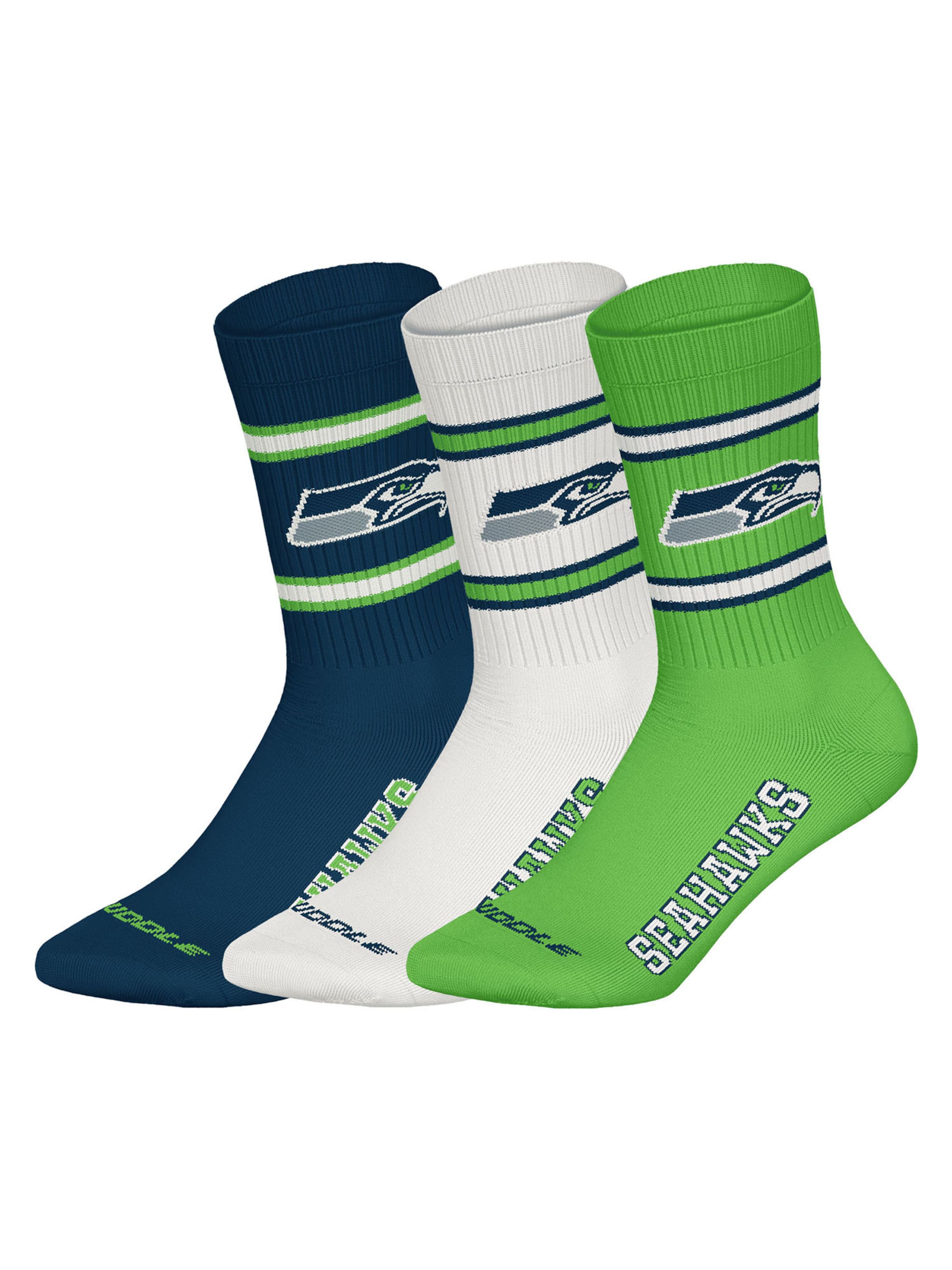 Huddle Sokken ' NFL Seattle Seahawks Crew ' in Blauw: voorkant