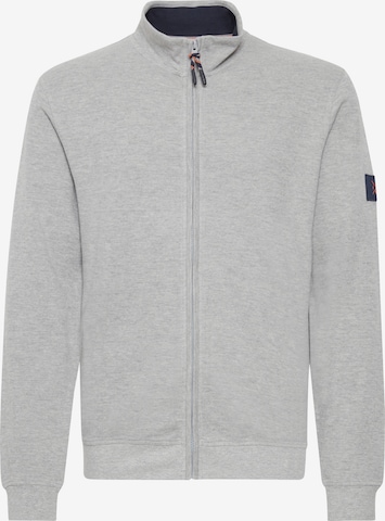 INDICODE JEANS Zip-Up Hoodie 'Arcelio' in Grey: front