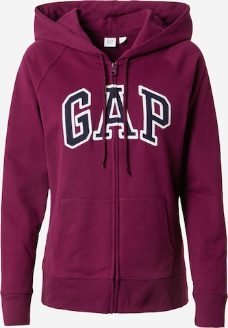 Veste de survêtement GAP en violet : devant