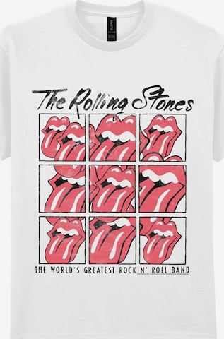 T-Shirt 'Rolling Stones Greatest Rock and Roll band' THE ROLLING STONES en blanc : devant