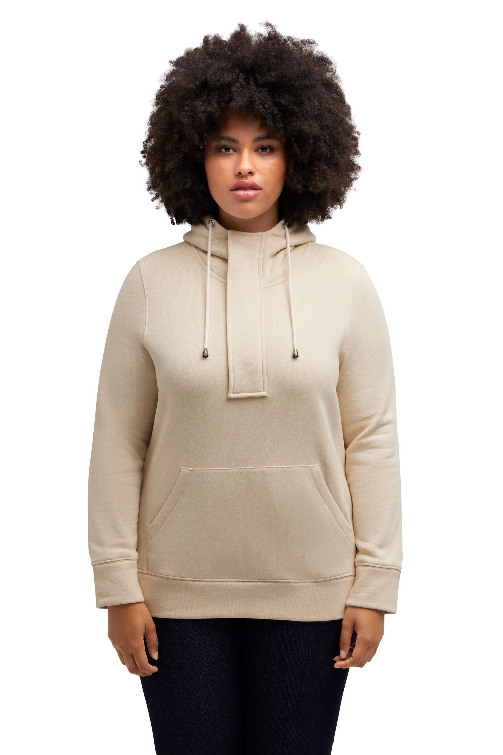 Ulla Popken Sweatshirt in Beige: front