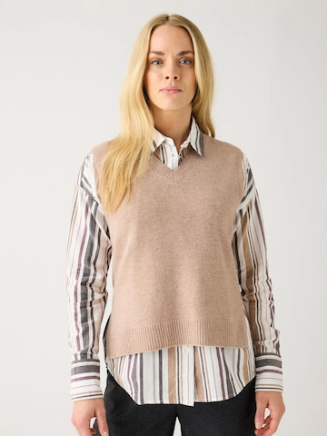 KnowledgeCotton Apparel Pullover in Braun: Vorderseite