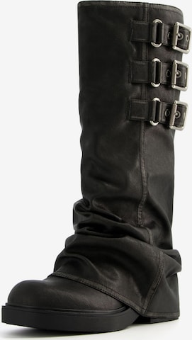 Bottes Bershka en noir : devant