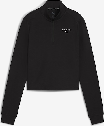 PUMA Athletic Zip-Up Hoodie 'Puma x Hyrox Cloudspun' in Black: front
