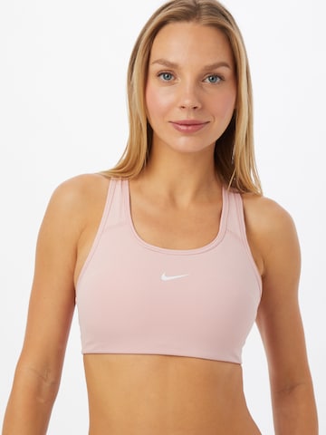 NIKE Bustier Sport bh in Roze: voorkant