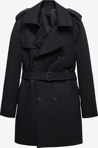 MANGO MAN Between-Seasons Coat in Black: front