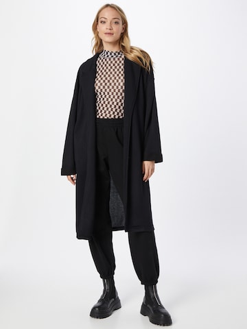 Urban Classics Knitted Coat in Black: front