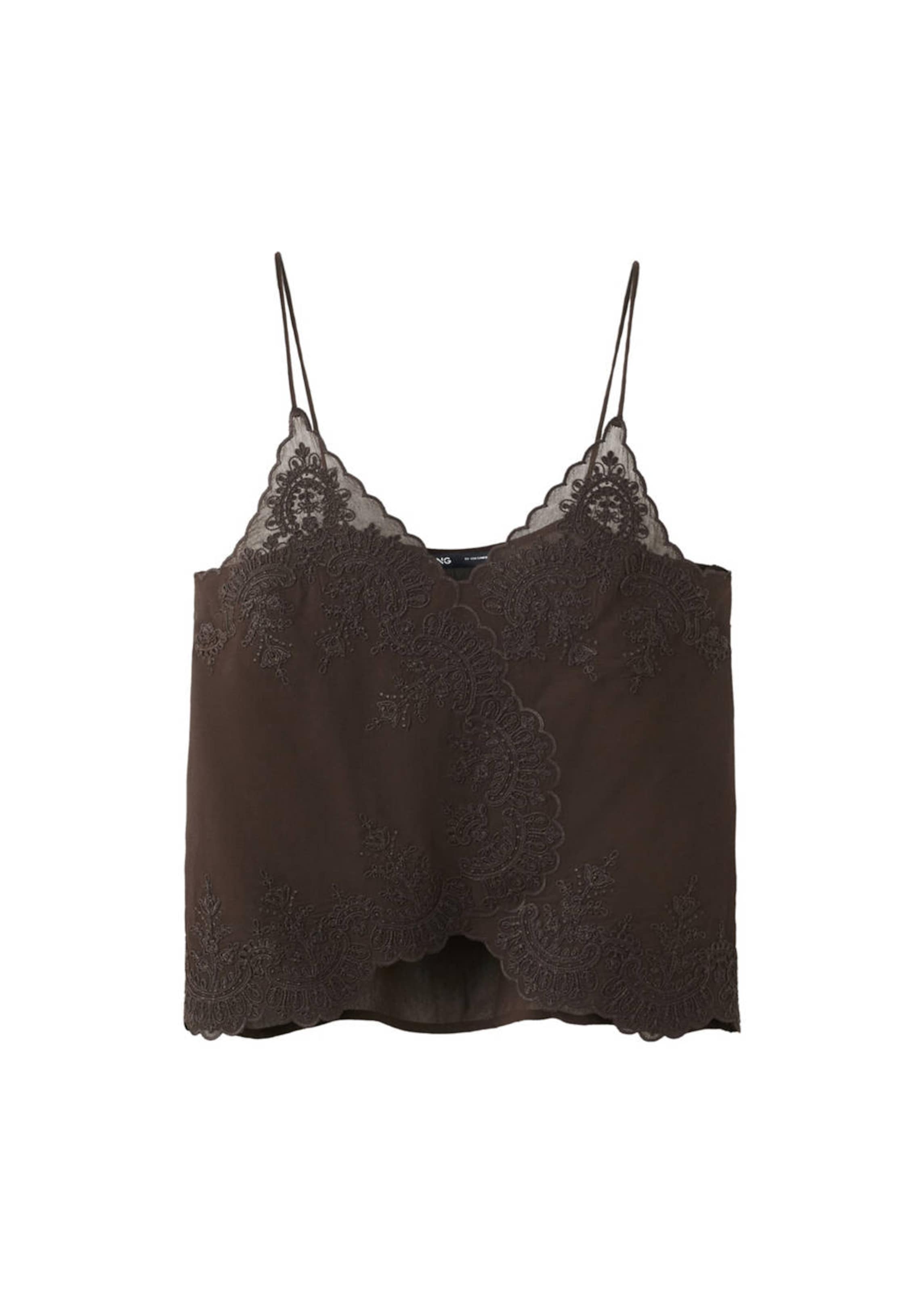 MANGO Top 'Dario' in Braun: Vorderseite