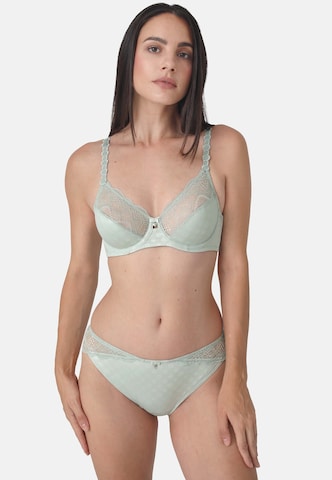 sassa Minimiser Bra 'Dot & Blossom' in Green