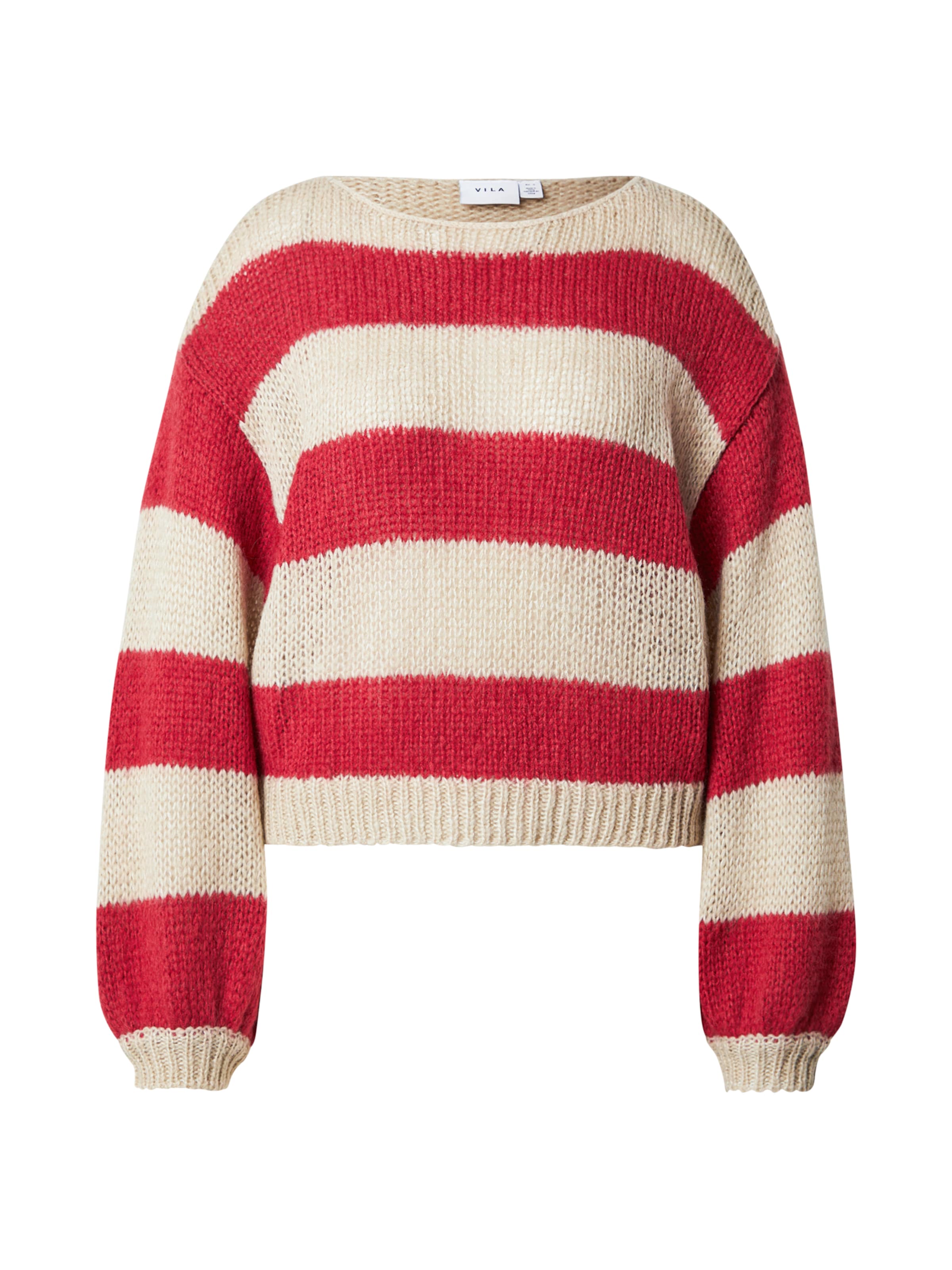 VILA Свитер 'VICHOCA' в Красный: спереди