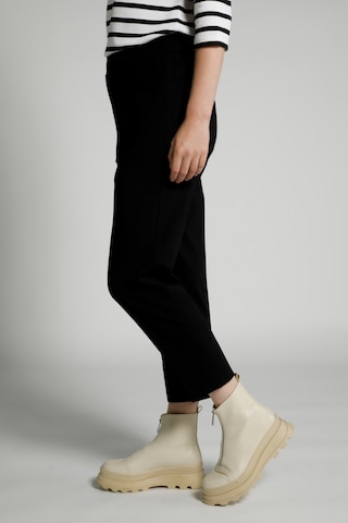 Ulla Popken Regular Pleat-Front Pants in Black