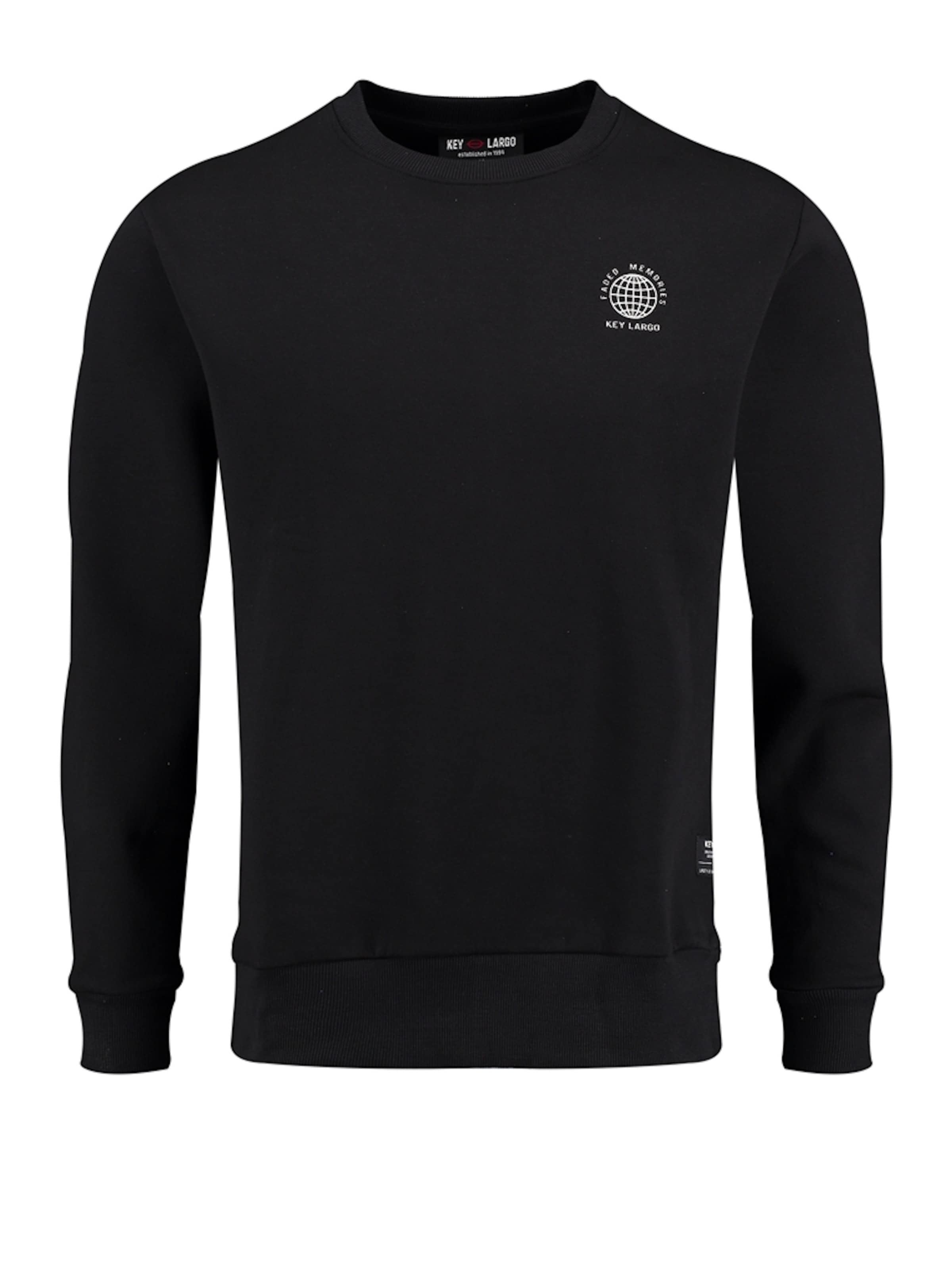 Key Largo Sweatshirt 'Faded Memories' in Black, Item view