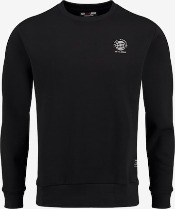 Key Largo Sweatshirt 'Faded Memories' in Black: front