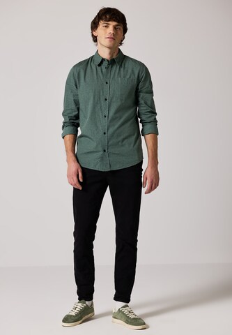 Street One MEN Regular Fit Kariertes Slim Fit Hemd in Grün