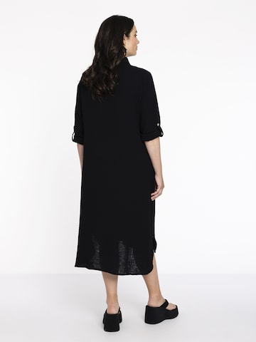 Yoek Shirt Dress in Black