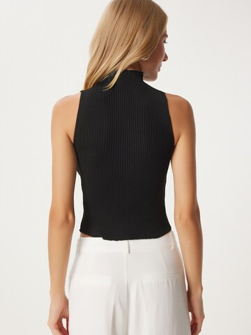 Tops en tricot Happiness İstanbul en noir