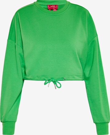 swirly Sweatshirt in Groen: voorkant