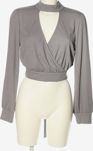 Honey Punch Langarm-Bluse in M in Grey: front