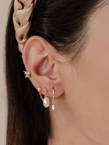 Hey Happiness - Pendientes 'Pearl Quartet' en oro