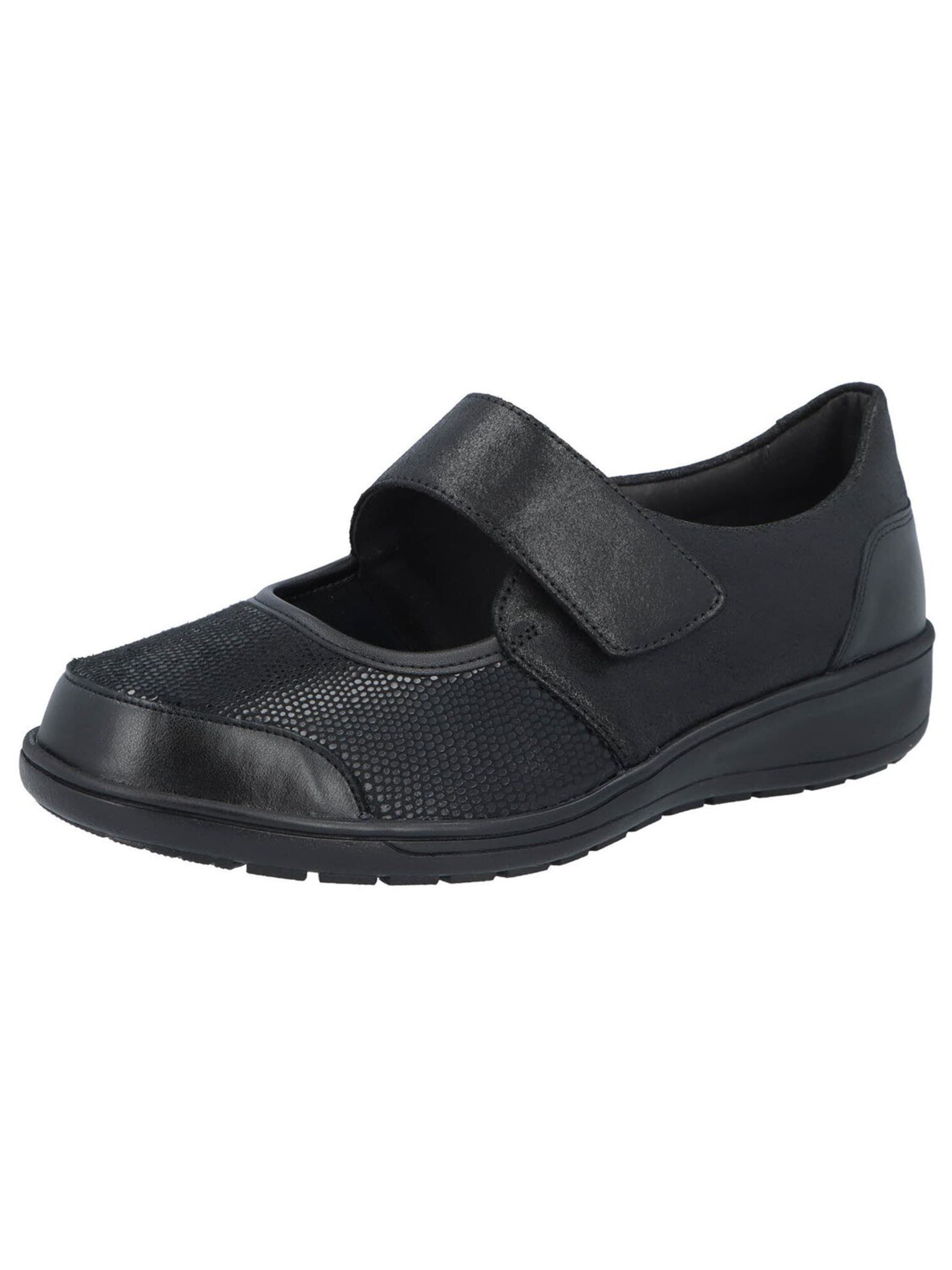SOLIDUS Mokassin 'Slipper Damen 29503 00467 Echtleder in schwarz'‌ in Schwarz: Vorderseite