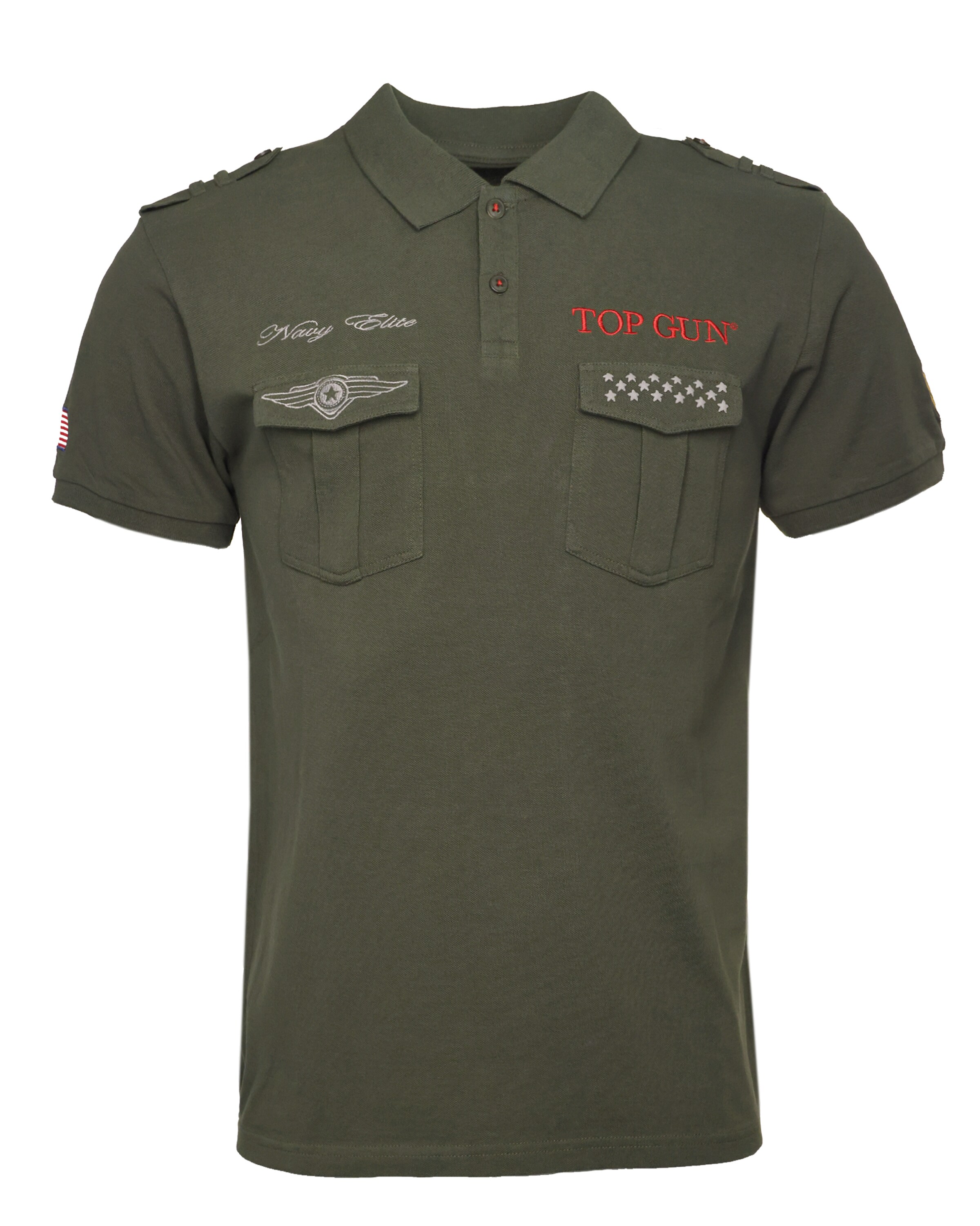 TOP GUN Shirt '20213003 ' in Green: front