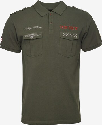 TOP GUN Shirt '20213003 ' in Groen: voorkant