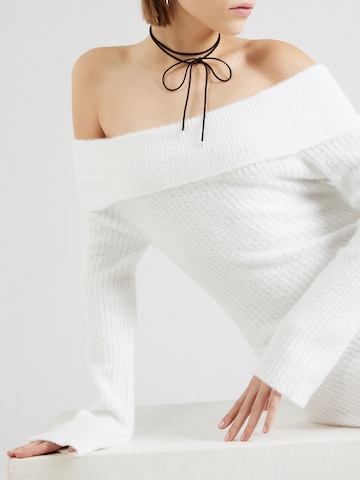 Misspap Úpletové šaty – bílá
