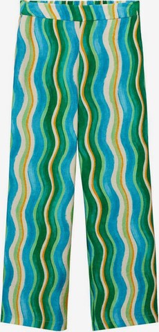 MANGO Lużny krój Spodnie 'Mykonos' w kolorze zielony: przód