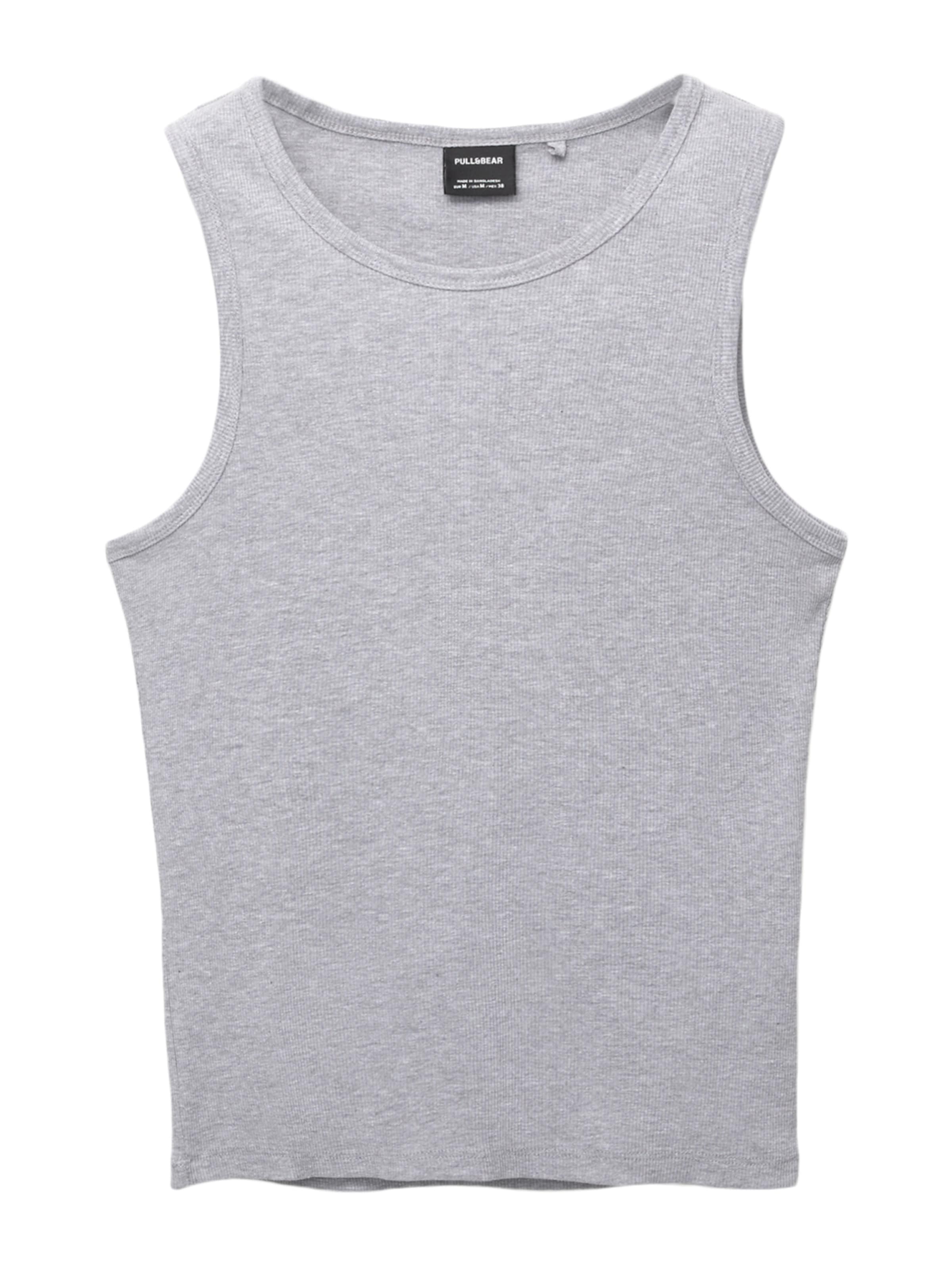 T-Shirt Pull&Bear en gris : devant