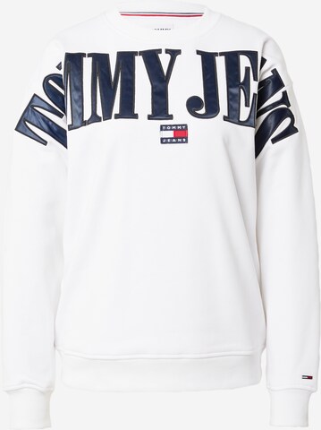 Sweat-shirt Tommy Jeans en blanc : devant