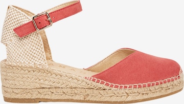 Alhamas - Sandalias con hebilla 'Alpargata Cuña 5 cm' en rosa: frente