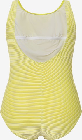 Ulla Popken Bralette Swimsuit in Yellow