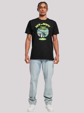 T-Shirt 'Rick and Morty Portal' F4NT4STIC en noir
