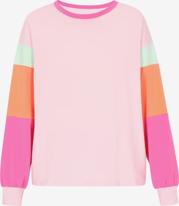 MYMO Футболка 'Back To School' в Ярко-розовый: спереди