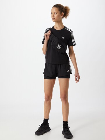 ADIDAS SPORTSWEAR Performance Shirt 'Essentials Loose 3-Stripes ' in Black