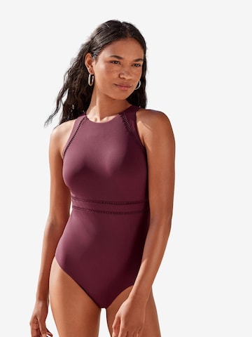 Next Swimsuit in Purple: front