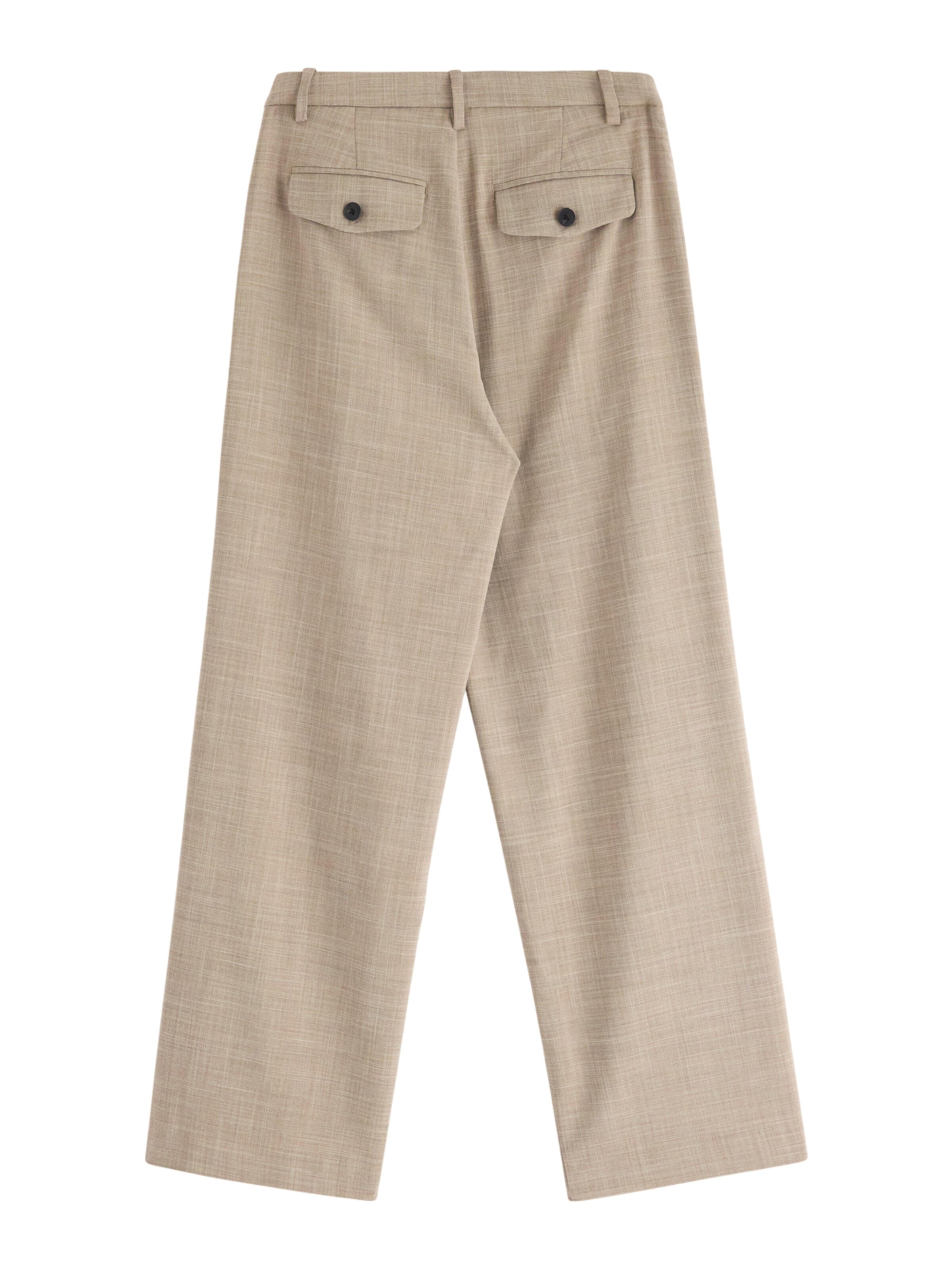 Lindex Szeroka nogawka Spodnie w kant 'Charlotte' w kolorze beżowy